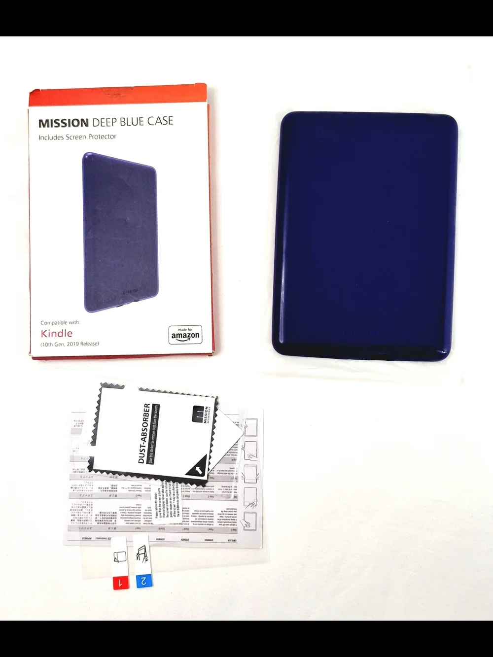 Kindle Compatible Deep Blue Tablet Case with Screen Protector